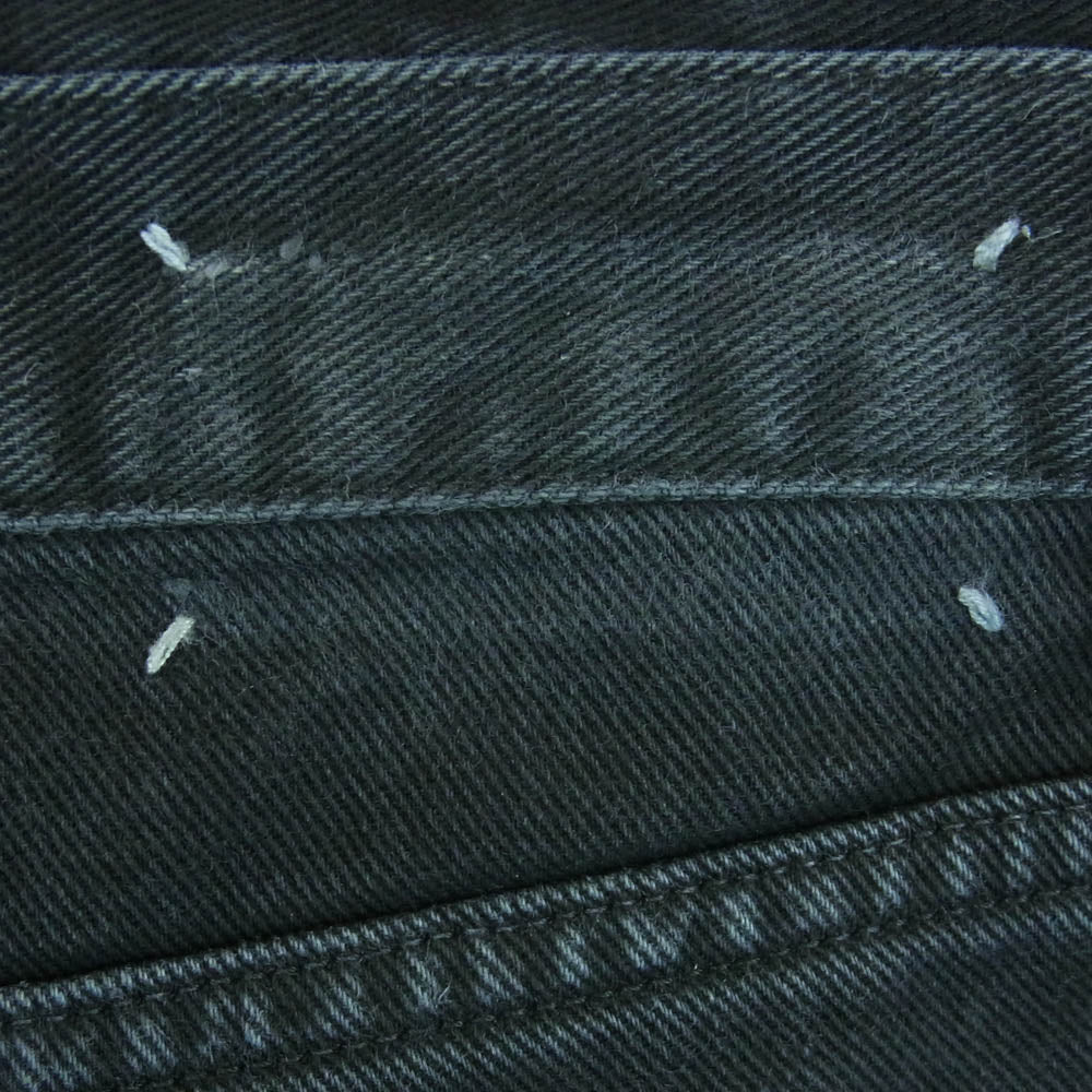 MAISON MARGIELA メゾンマルジェラ 21SS S50LA0185 10ライン Memory Of Denim メモリーオブ カットオフ ボタンフライ 5ポケット デニム パンツ ジーンズ ブラック系 32【中古】
