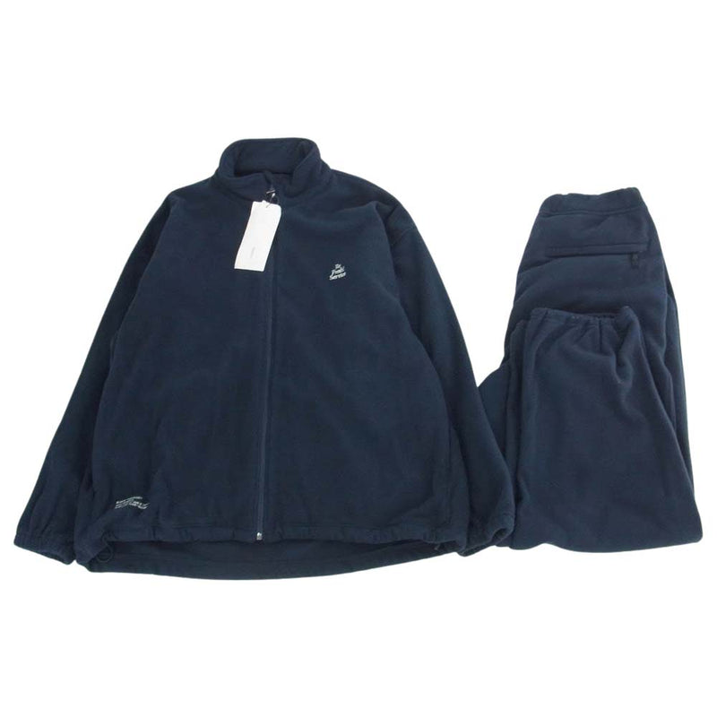 FreshService フレッシュサービス 23AW FSW-23-ST-261 FLEECE TRACK SUIT ジップアップ フリーストラックジャケット ドローコードフリース パンツ セットアップ ネイビー ネイビー系 M【中古】