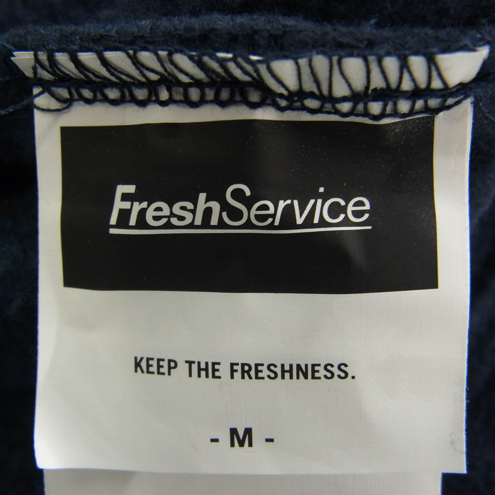 FreshService フレッシュサービス 23AW FSW-23-ST-261 FLEECE TRACK SUIT ジップアップ フリーストラックジャケット ドローコードフリース パンツ セットアップ ネイビー ネイビー系 M【中古】