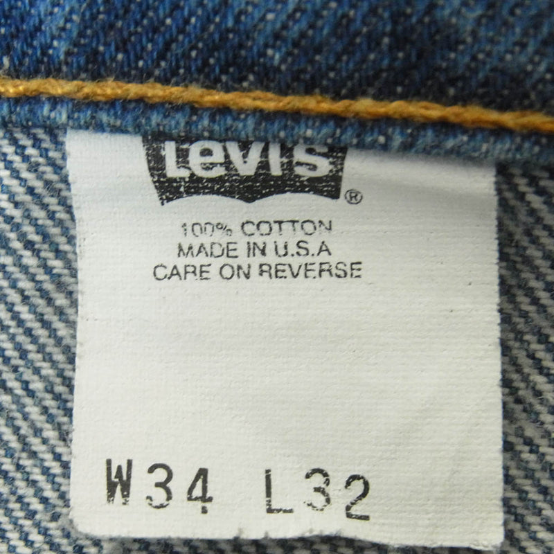 Levi's リーバイス 90s 517 DENIM PANTS USA製 オレンジタブ ブーツカット デニム パンツ 裏刻印575 インディゴブルー系 W34 L32【中古】