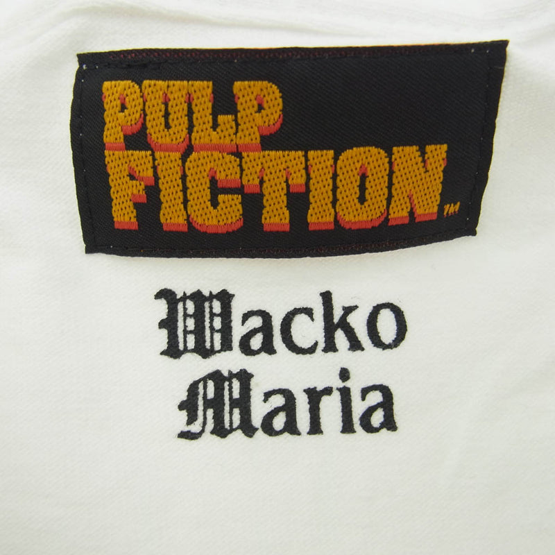 WACKO MARIA ワコマリア 24AW × PULP FICTION Tee パルプフィクション コラボ Ｔシャツ ホワイト系 L【新古品】【未使用】【中古】