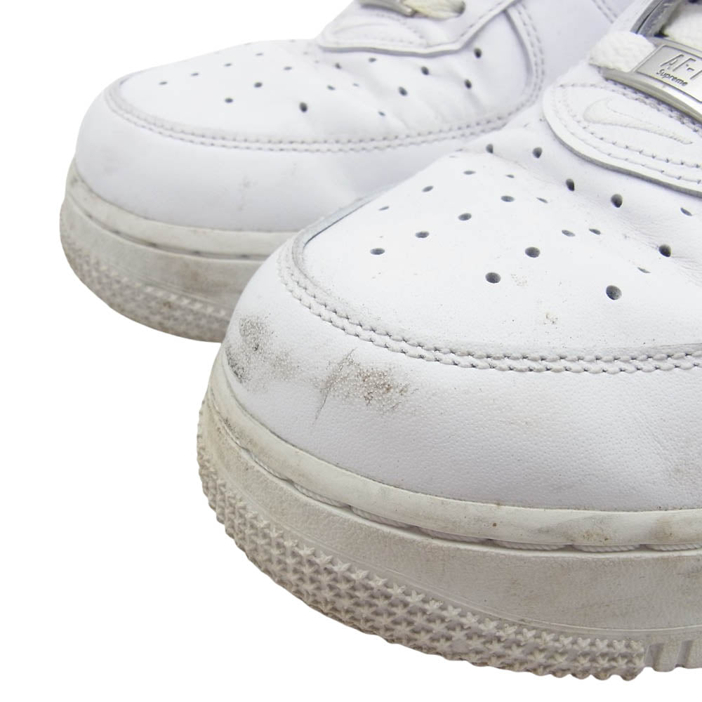 Supreme シュプリーム CU9225-100 × Air Force 1 Low White ナイキ エアフォース 1 ロー スニーカー ホワイト系 27cm【中古】
