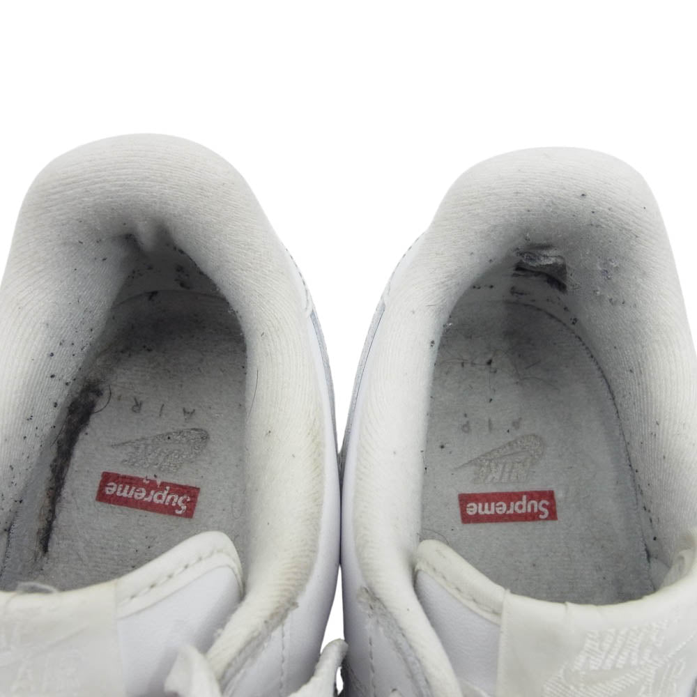 Supreme シュプリーム CU9225-100 × Air Force 1 Low White ナイキ エアフォース 1 ロー スニーカー ホワイト系 27cm【中古】