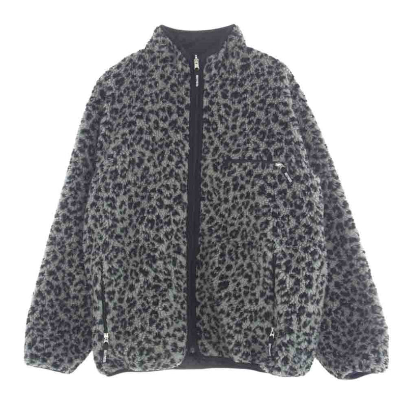 WACKO MARIA ワコマリア 23AW REVERSIBLE LEOPARD BOA FLECE JACKET リバーシブル レオパード ボア フリース ジャケット ブラック系 XXL【中古】