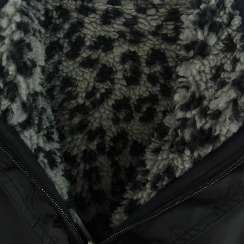 WACKO MARIA ワコマリア 23AW REVERSIBLE LEOPARD BOA FLECE JACKET リバーシブル レオパード ボア フリース ジャケット ブラック系 XXL【中古】