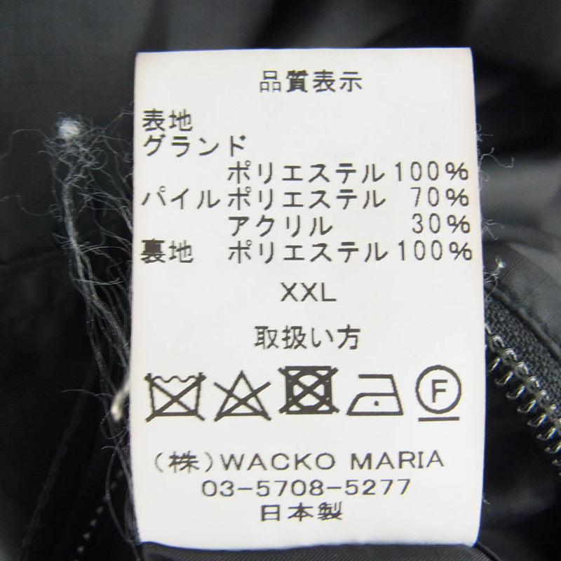 WACKO MARIA ワコマリア 23AW REVERSIBLE LEOPARD BOA FLECE JACKET リバーシブル レオパード ボア フリース ジャケット ブラック系 XXL【中古】