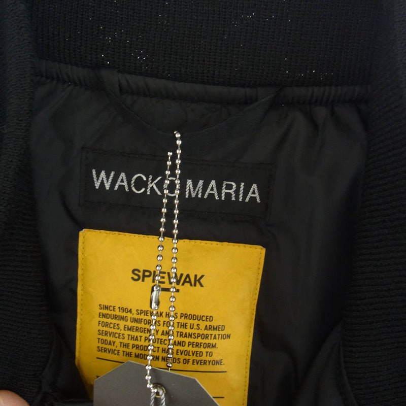 WACKO MARIA ワコマリア 24FW-WMO-SW01 × SPIEWAK スピワック G-8 FLIGHT JACKET フライト ジャケット ブラック系 L【新古品】【未使用】【中古】