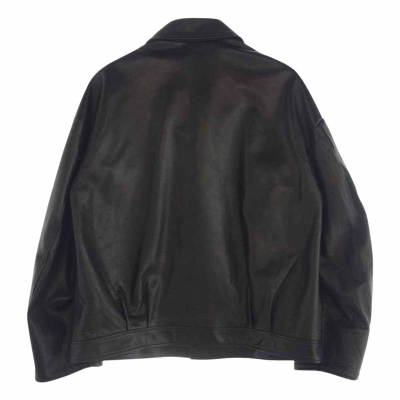 Yohji Yamamoto ヨウジヤマモト 23AW YS-23AW-12 LEATHER RIDERS JACKET レザー ライダース ジャケット ブラック系 L【極上美品】【中古】