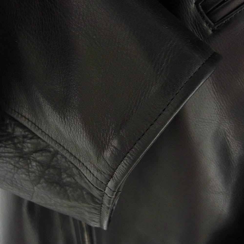 Yohji Yamamoto ヨウジヤマモト 23AW YS-23AW-12 LEATHER RIDERS JACKET レザー ライダース ジャケット ブラック系 L【極上美品】【中古】