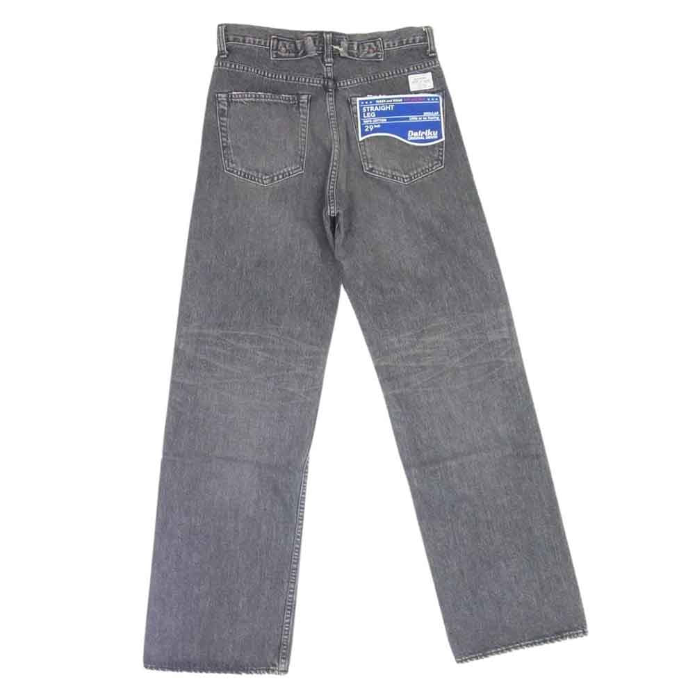 ダイリク 24SS D-13 Straight Denim Pants  ウォッシュ ダメージ加工 ストレート デニム パンツ ブラック系 29【極上美品】【中古】