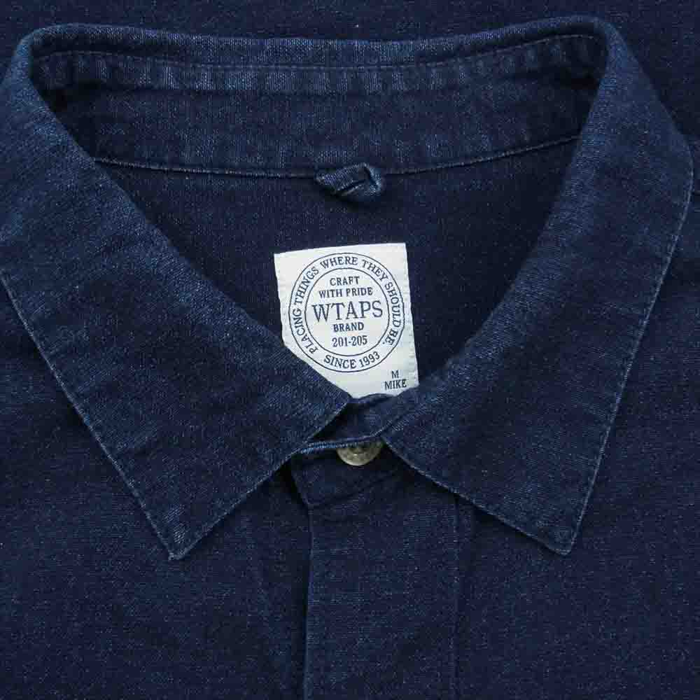 WTAPS ダブルタップス 142GWDT-SHM11 INDIGO OX L/S SHIRTS インディゴ デニム 長袖 シャツ インディゴブルー系 M【中古】