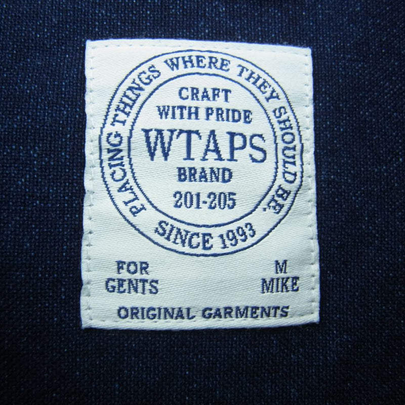 WTAPS ダブルタップス 142GWDT-SHM11 INDIGO OX L/S SHIRTS インディゴ デニム 長袖 シャツ インディゴブルー系 M【中古】