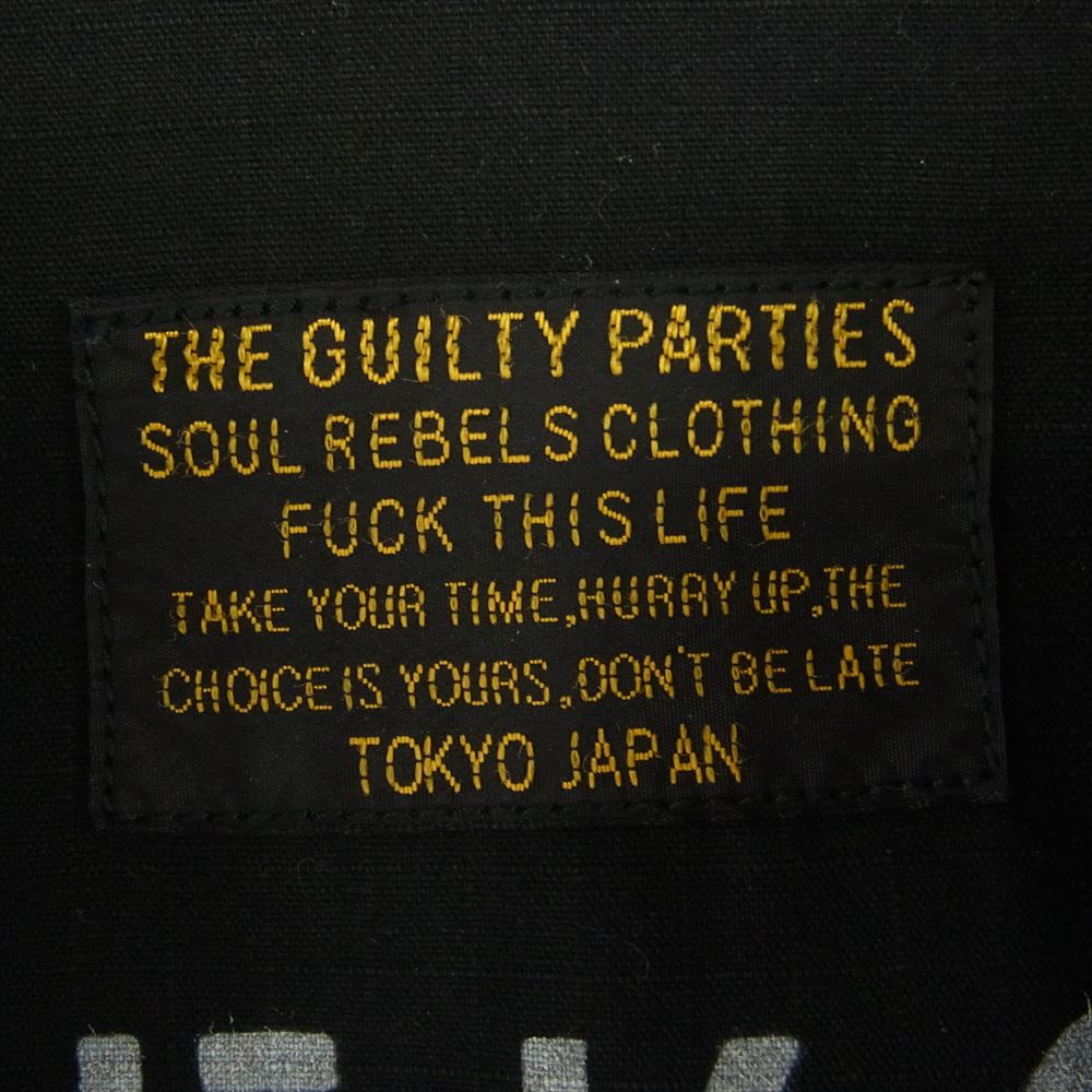 WACKO MARIA ワコマリア roots ロゴ バックプリント ファティーグ ジャケット ブラック系 S【中古】