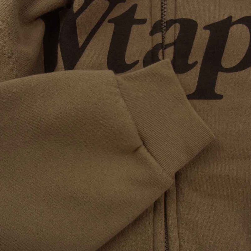 WTAPS ダブルタップス 18AW 182ATDT-CSM23 Academy Zip Up アカデミー ジップ アップ フーディー パーカー ブラウン系 01【中古】