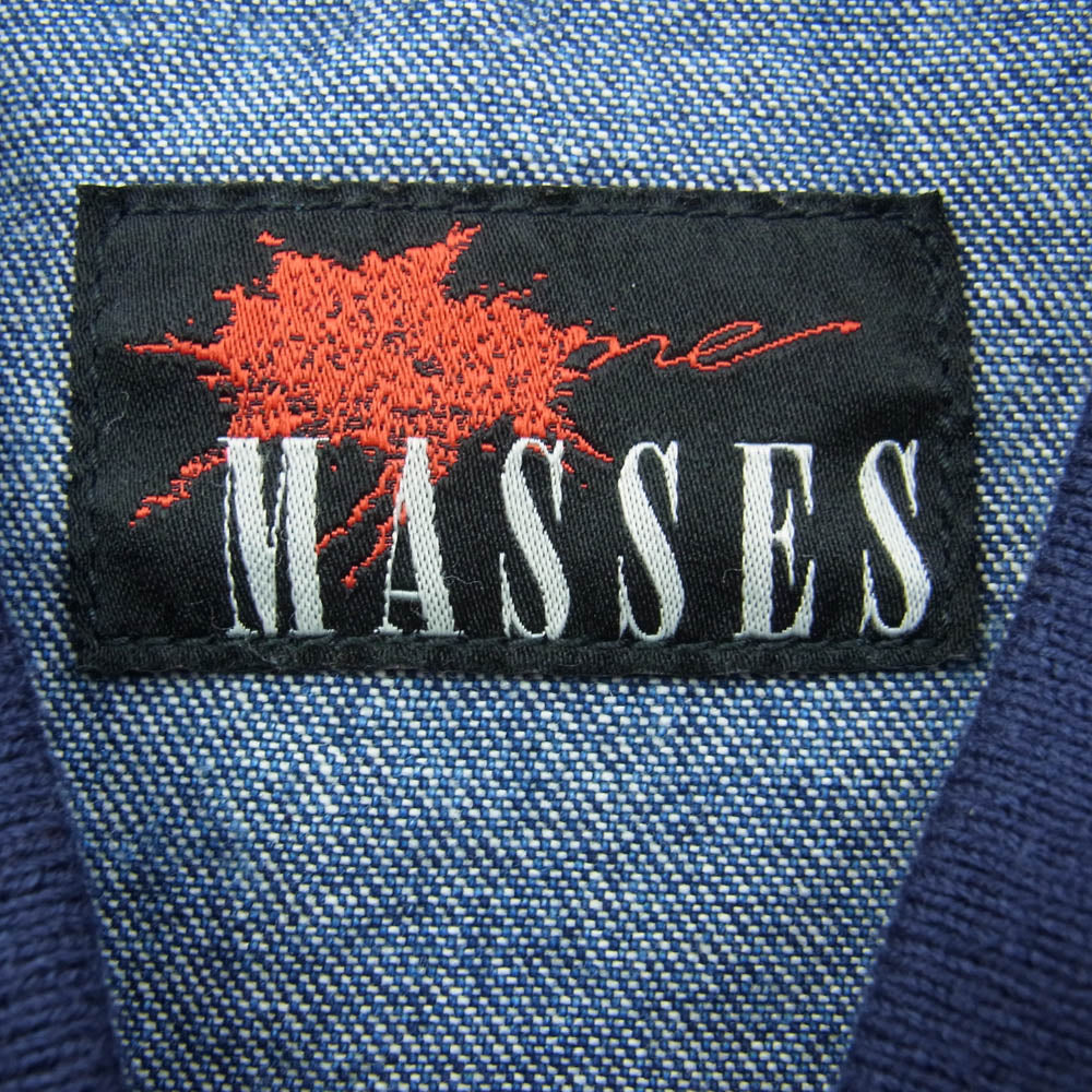 MASSES マシス 19SS DENIM CRACK RIB JKT デニム クラック ジャケット インディゴブルー系 M【中古】