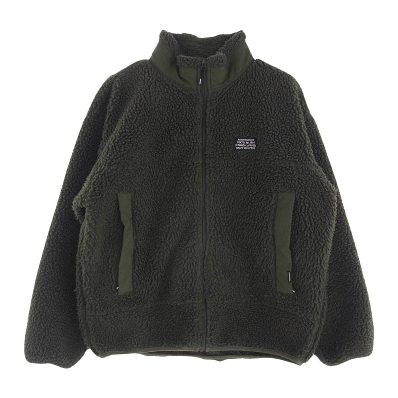 NEIGHBORHOOD ネイバーフッド 22AW 222SZNH-JKM06 BOA FLEECE JACKET ボア フリース ジャケット カーキ系 M【中古】