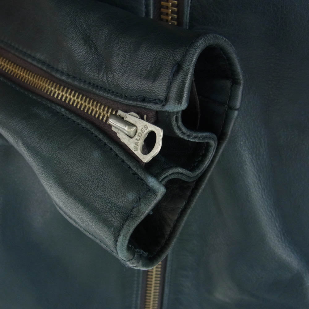 RUDE GALLERY BLACK REBEL ルードギャラリーブラックレーベル NITE ナイト 襟ボア着脱可能 シングル ライダース レザー ジャケット M【中古】