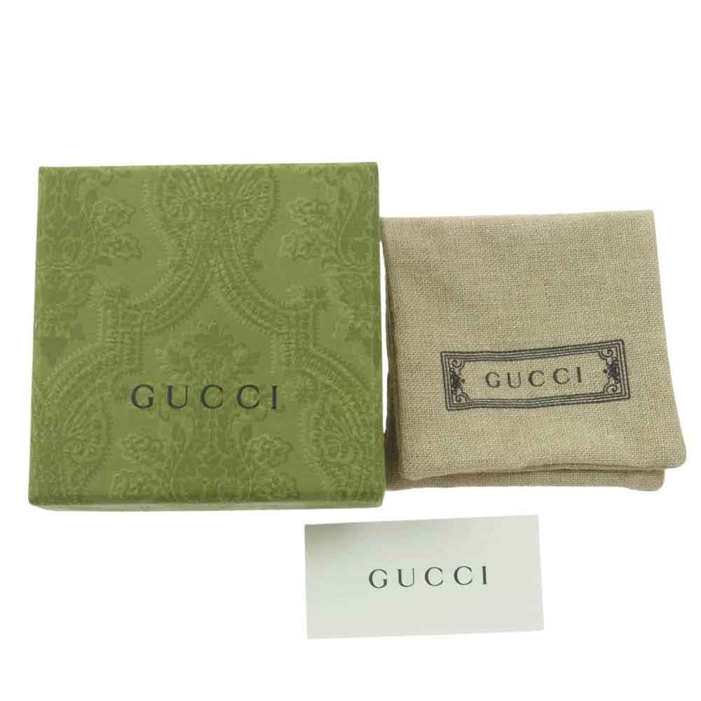 GUCCI グッチ 645573 Ag925 インターロッキング リング 16刻印 シルバー系 ブラック系 15号【中古】