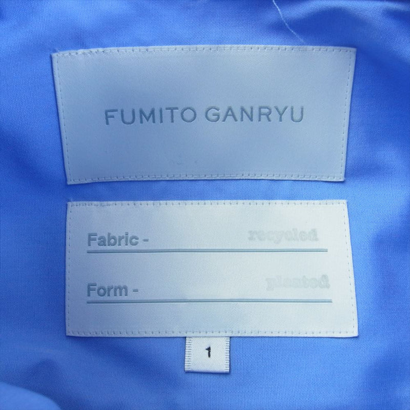 FUMITO GANRYU フミトガンリュウ 20SS FU7-SH-02 Pleated shirt 半袖 シャツ ブルー系 1【美品】【中古】