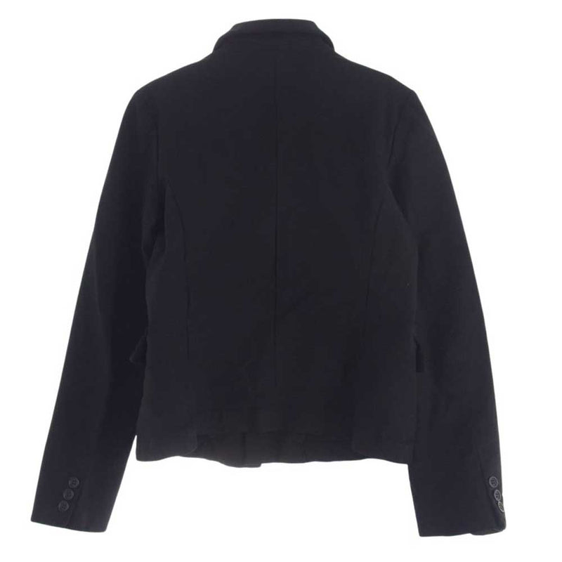 BLACK COMME des GARCONS ブラックコムデギャルソン 09SS 1C-J002 ポリ縮 丸襟 ジャケット ブラック系 M【中古】