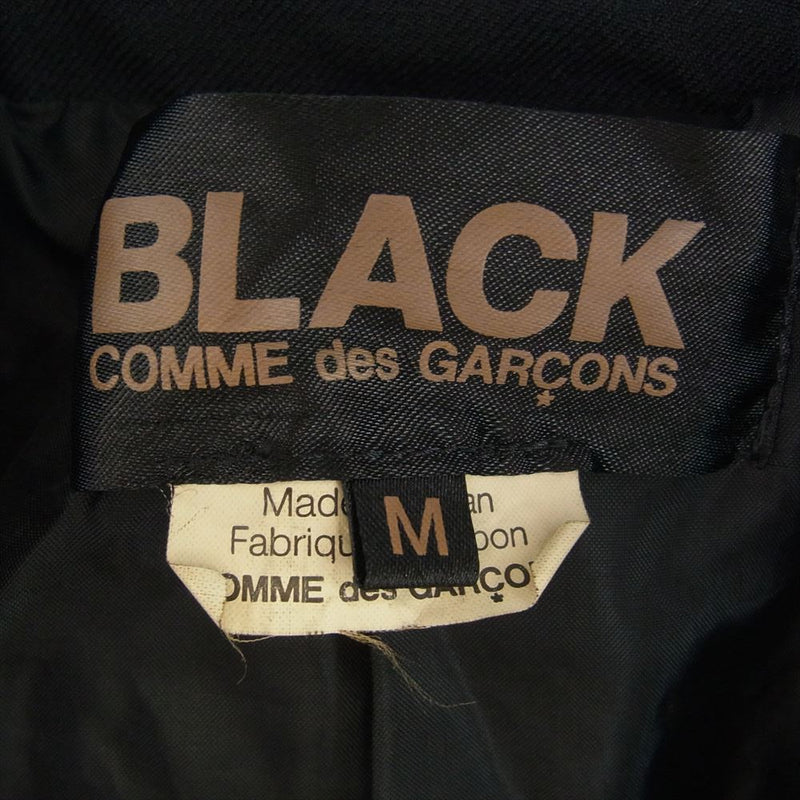 BLACK COMME des GARCONS ブラックコムデギャルソン 09SS 1C-J002 ポリ縮 丸襟 ジャケット ブラック系 M【中古】