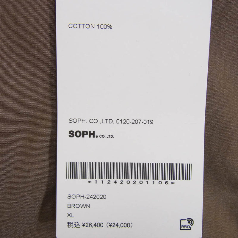 SOPHNET. ソフネット SOPH-242020 BAND COLLAR SHIRT バンド カラー