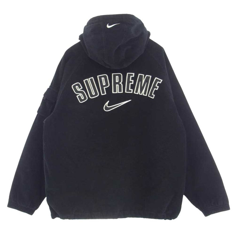 Supreme シュプリーム × NIKE ナイキ 22SS DM1772-010 Arc Corduroy Hooded Jacket アーチ バックロゴ コーデュロイ ジャケット ブラック系 L【中古】