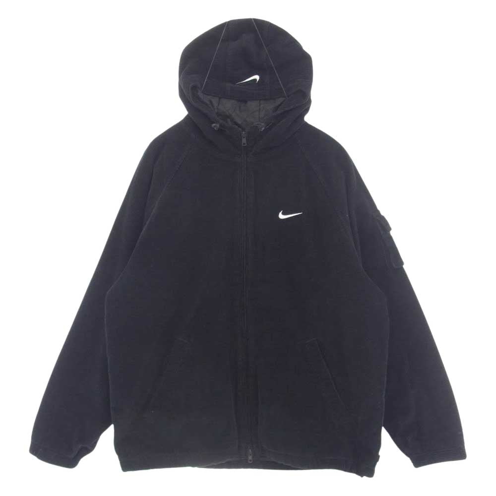 Supreme シュプリーム × NIKE ナイキ 22SS DM1772-010 Arc Corduroy Hooded Jacket アーチ バックロゴ コーデュロイ ジャケット ブラック系 L【中古】