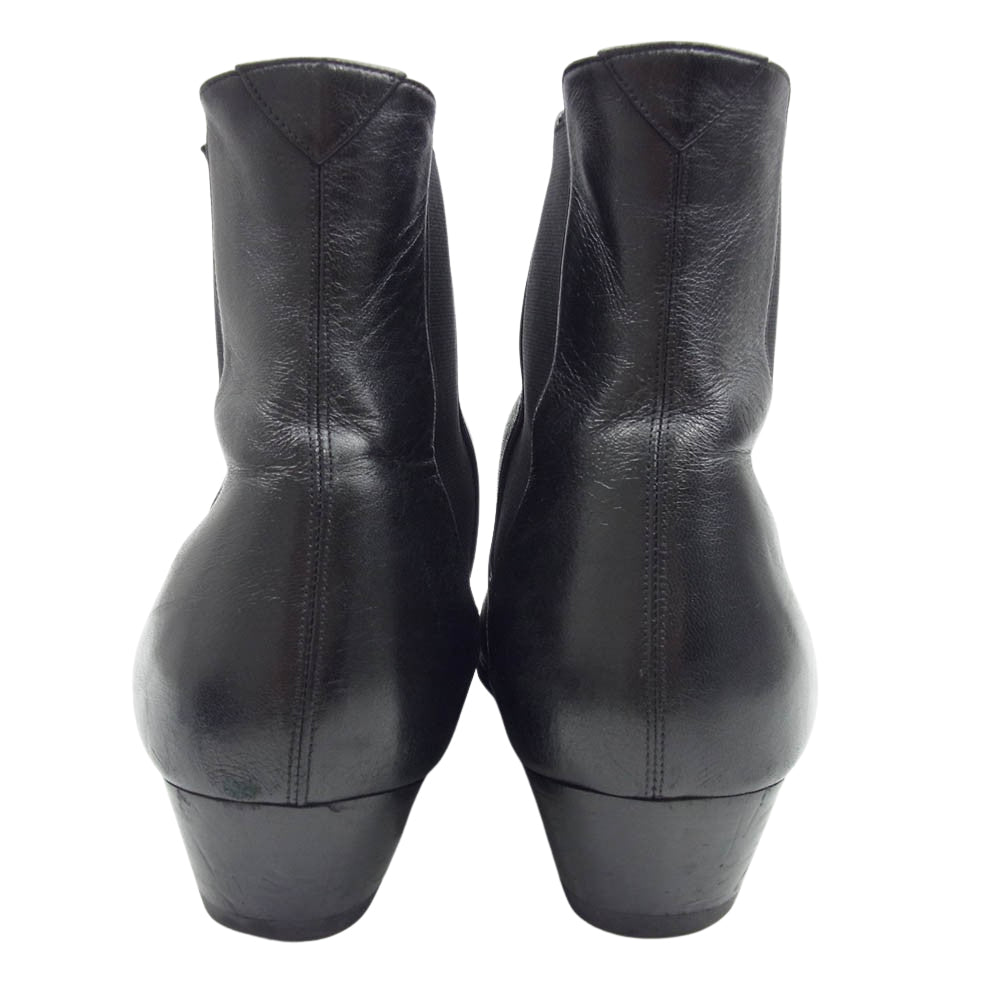 SAINT LAURENT サンローラン 703740 vassili chelsea boots ヴァッシーリ チェルシー レザー サイドゴアブーツ ブラック系 44【中古】