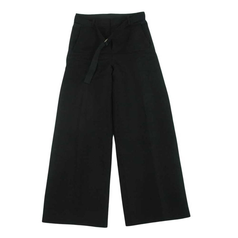 Sacai サカイ 24AW 24-07612 Tailored belted trousers サイド ライン ワイド パンツ 日本製 ブラック系 2【中古】