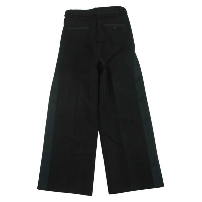 Sacai サカイ 24AW 24-07612 Tailored belted trousers サイド ライン ワイド パンツ 日本製 ブラック系 2【中古】