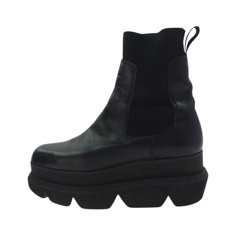 Sacai サカイ Chelsea Boots  レザー サイドゴア チェルシー ブーツ ブラック系 38【中古】