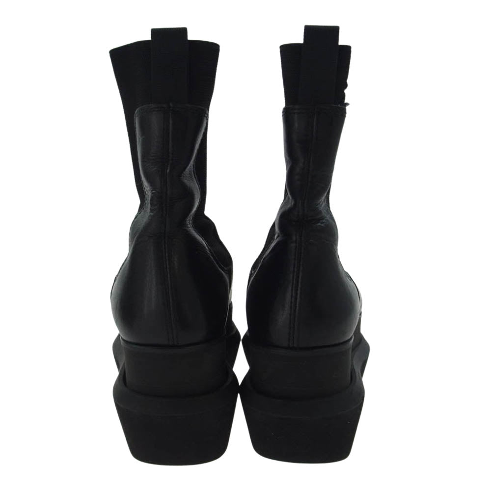 【超美品】 sacai サイドゴアブーツ 厚底 レザー ブラック Sacai サカイ Chelsea Boots レザー サイドゴア チェルシー ブーツ