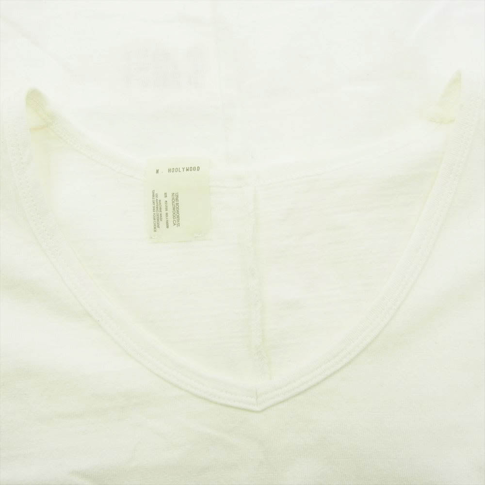 N.HOOLYWOOD エヌハリウッド Vネック コットン 長袖 カットソー オフホワイト系 42【中古】