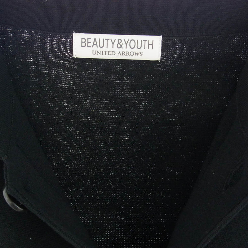 UNITED ARROWS ユナイテッドアローズ 1228-117-0672 BEAUTY&YOUTH ビューティーアンドユース モダン ミラノリブ Vネック カーディガン ブラック系 L【中古】