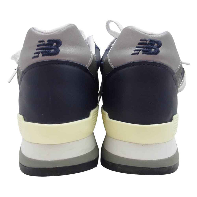 NEW BALANCE ニューバランス M996NCB アメリカ製 996 NAVY レザー スニーカー ネイビー系 27cm【中古】