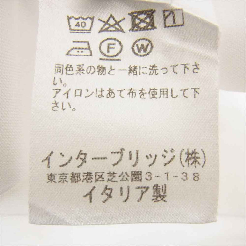 ボリエッロ ボタンダウン 長袖 ロングスリーブ 無地 ドレス シャツ ホワイト系 40【中古】