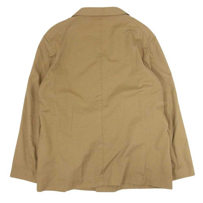 AURALEE オーラリー 21AW A21AJ01CW SUPER FINE WOOL COTTON TWILL SHAWL COLLAR JACKET ショールカラー ダブル ジャケット ブラウン系 3【中古】