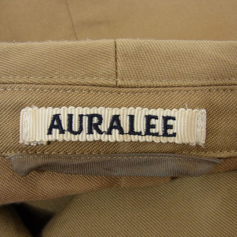 AURALEE オーラリー 21AW A21AJ01CW SUPER FINE WOOL COTTON TWILL SHAWL COLLAR JACKET ショールカラー ダブル ジャケット ブラウン系 3【中古】