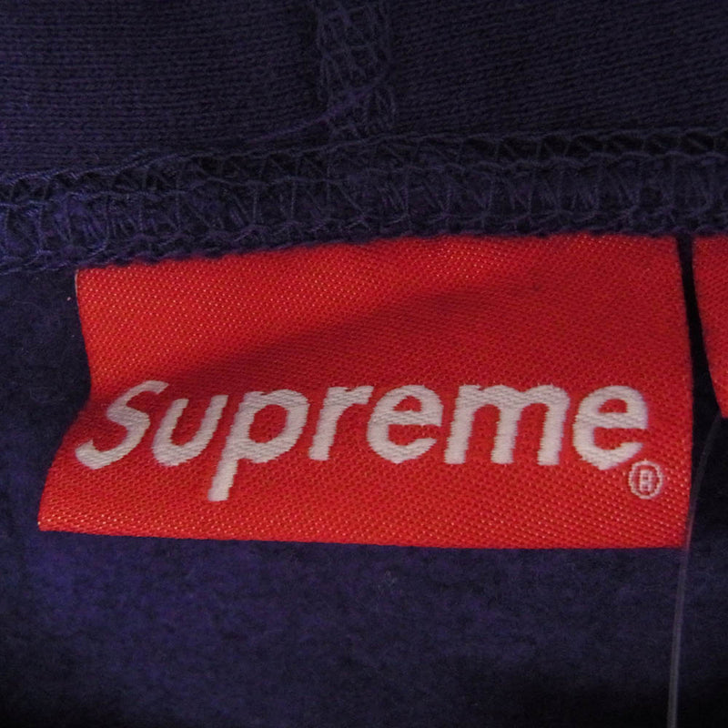 Supreme シュプリーム 20AW Micro Logo Hooded Sweatshirt マイクロ ロゴ フーディ プルオーバー パーカー パープル系 M【中古】