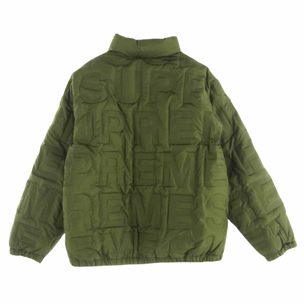 Supreme シュプリーム 19SS Bonded Logo Puffy Jacket ボンデッド ロゴ パフィー ダウン ジャケット グリーン系 L【極上美品】【中古】