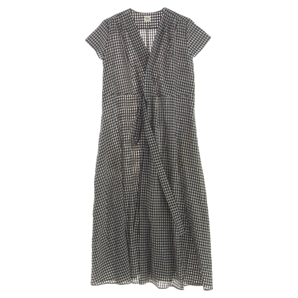 Ron Herman ロンハーマン 3710300175 Checkered Seersucker Lap Dress チェック シアサッカー ラップ ドレス ワンピース XS【中古】