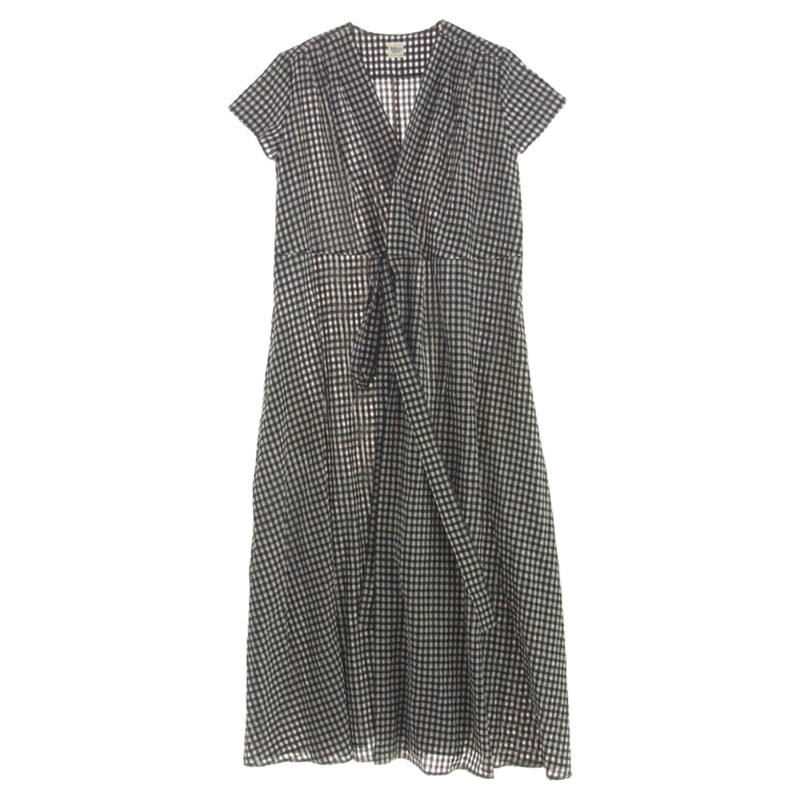 Ron Herman ロンハーマン 3710300175 Checkered Seersucker Lap Dress チェック シアサッカー ラップ ドレス ワンピース XS【中古】