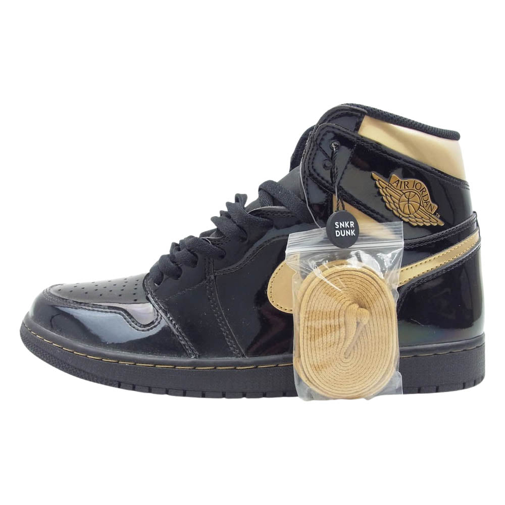 NIKE AIR JORDAN ナイキ ジョーダン 555088-032 Air Jordan 1 High OG  Black-Metalic Gold エアジョーダン1 ハイ OG ブラック-メタリック ゴールド スニーカー ブラック系 ゴールド系 29cm【美品】【中古】