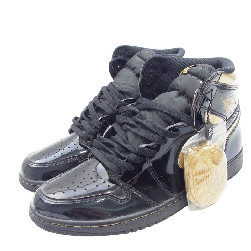 NIKE AIR JORDAN ナイキ ジョーダン 555088-032 Air Jordan 1 High OG  Black-Metalic Gold エアジョーダン1 ハイ OG ブラック-メタリック ゴールド スニーカー ブラック系 ゴールド系 29cm【美品】【中古】