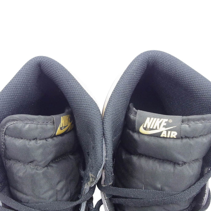 NIKE AIR JORDAN ナイキ ジョーダン 555088-032 Air Jordan 1 High OG  Black-Metalic Gold エアジョーダン1 ハイ OG ブラック-メタリック ゴールド スニーカー ブラック系 ゴールド系 29cm【美品】【中古】