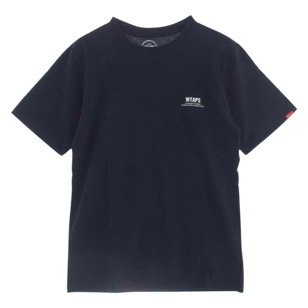 WTAPS ダブルタップス 15SS 151PCDT-ST03S Cross Bone Tee SCREEN ロゴ バックプリント 半袖 クルーネック Tシャツ ネイビー系 2【極上美品】【中古】