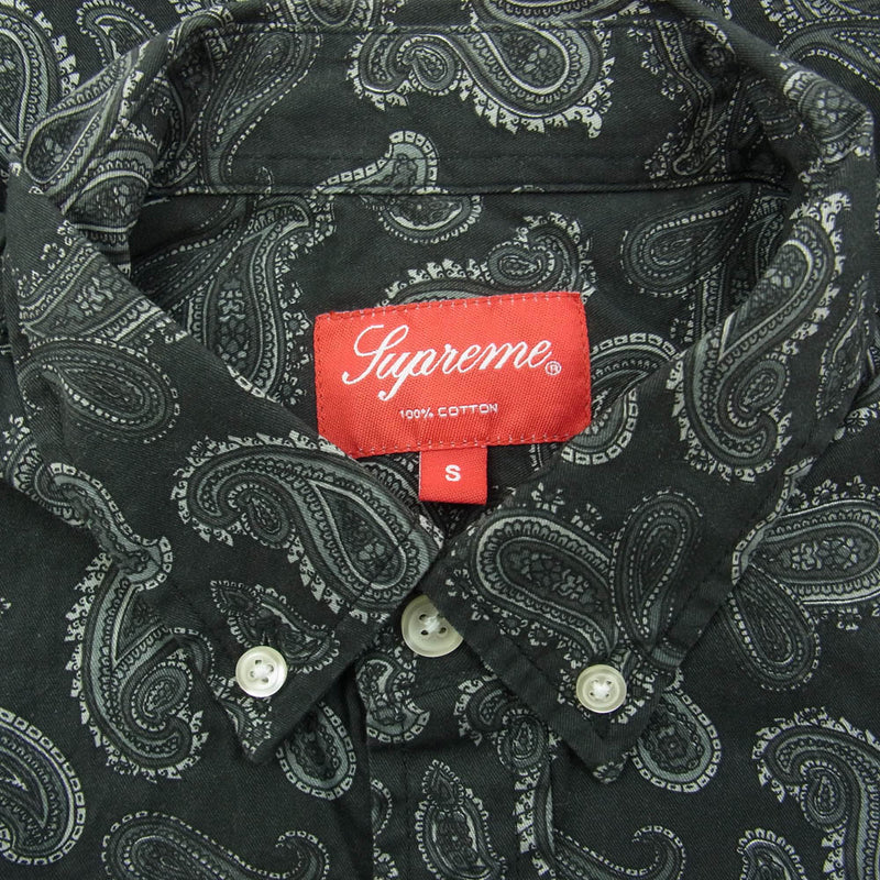 Supreme シュプリーム 13AW Paisley Shirt ペイズリー長袖 ボタンダウン シャツ S【中古】