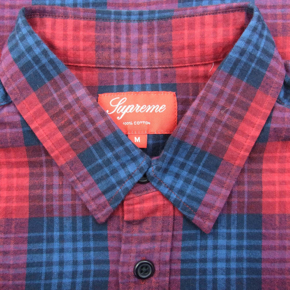 Supreme シュプリーム 11AW Ombre Plaid Shirt オンブレ プレイド チェック 長袖 シャツ M【中古】