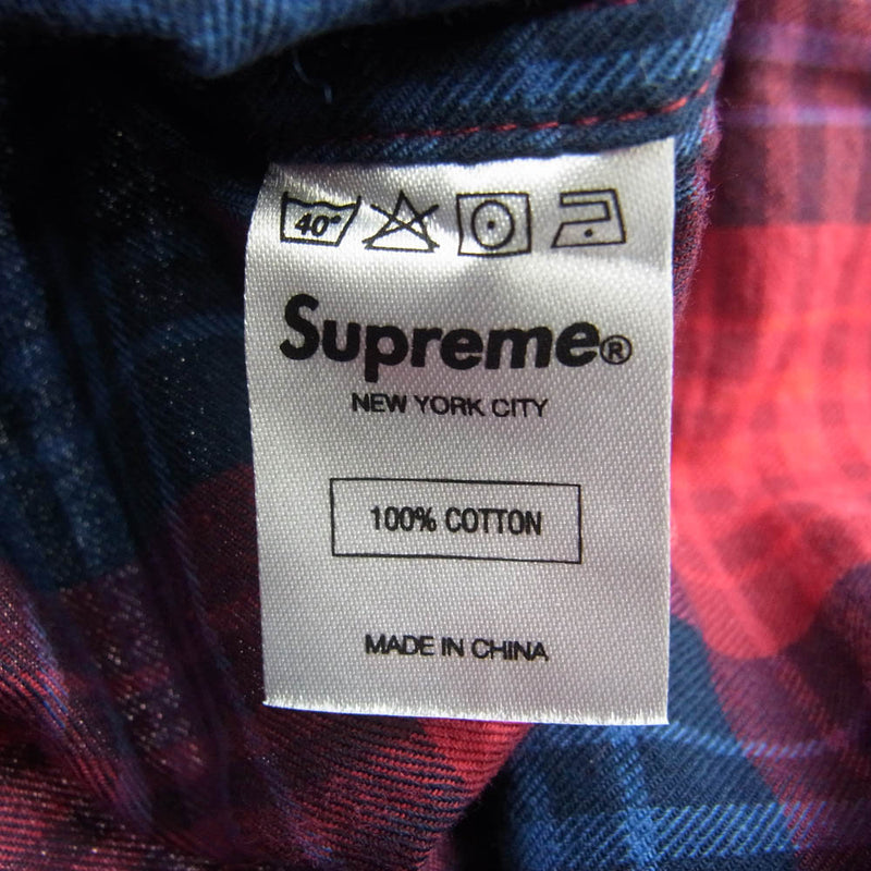 Supreme シュプリーム 11AW Ombre Plaid Shirt オンブレ プレイド チェック 長袖 シャツ M【中古】